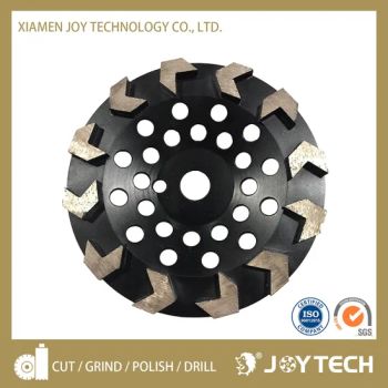 Diamond Grinding Cup Wheels 7 Inch 180mm with 12 Arrow Segments - XIAMEN JOY TECHNOLOGY CO., LTD. - China