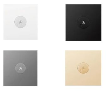 Four Color Rounded Corners Fan Dimmer Switch - Yueqing Kelani Electrical Technology Co.,Ltd. - China