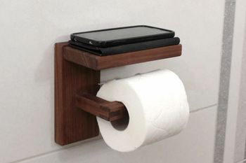 Wooden Toilet Paper Holders Color NATURAL Pattern Designer Material WOOD, Wood Construction Handmade Finish Gloss, - Wooden Specialist - India