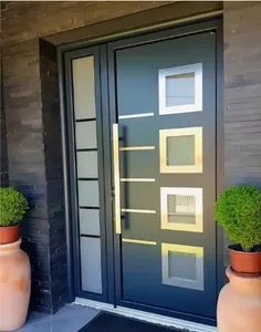 European Style Modern Design Front Exterior Aluminium Doors and Windows Glass Transport Garage Double Door Aluminium Doors - Yong Kang Dike Import & Export Co., Ltd - China