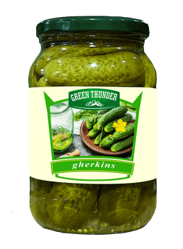 Pickled cucumbers in a glass jar Place of Origin - GREEN THUNDER EXIM COMPANY LIMITED  - Vietnam