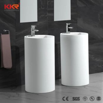 Bathroom Sinks Pedestal Standing Wash Basins Factory Price Color White Trademark KKR Notch Single Sink Warranty 10 - Shenzhen MSUN Sanitary Ware Co., Ltd. - China