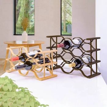 Eco Handcrafted Multi Tier Bamboo Wine Rack Wine Cellar Cabinet Bar - Xiamen F-Orchid Technology Co., Ltd. - China