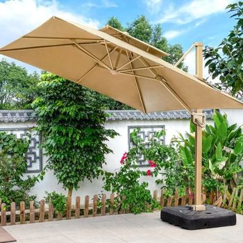 10FT Large Aluminum Frame Patio Umbrellas & Bases for Poolside Lawn Garden Pool - Guangxi Shangzhifan Furniture Co., Ltd. - China