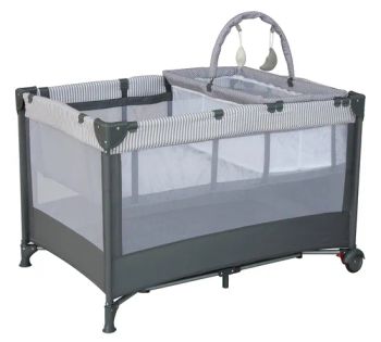 Premium Deluxe Baby Playpen Color Grey Origin China HS Code 9403 Condition New Style American Model NO. H271-1AB Customized - Ningbo Happy Island Baby Products Co., Ltd. - China