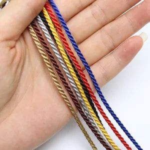 High Density 2mm Polyester Three-Strand Rope Tassel Bundle Pocket Bracelet 3mm Color Rope 1-5mm Multi-Size Rope - Yichanglong Garment Accessories Limited - China