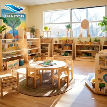 Kids Wooden Children Furniture Sets for Preschool Kindergarten Daycare Nursery Table and Chair Sets for Boys and Girls - Dalian West Shore Wood Co., Ltd. - China