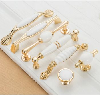 Modern Furniture Handles Pulls Zinc Alloy Ceramic Drawer Knob Kitchen Cabinet Handle - Guangzhou Longterm Technology Co.,Ltd. - China