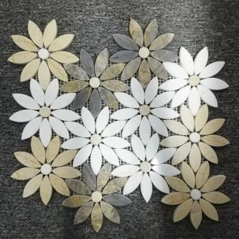White Mosaic Natural Stone Marble Mosaic Tiles Color White Shape Square Origin China Thickness 8mm Trademark Chiva Color Type - Shenzhen Chiva Industry Co., Ltd. - China