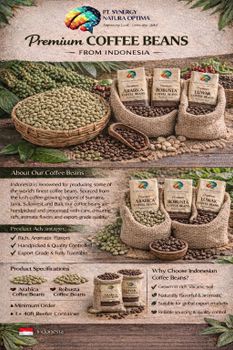 Premium Coffee Bean – product photo, Roasted Robusta Coffee products found from trusted suppliers, wholesalers, manufacturers & exporters Listing