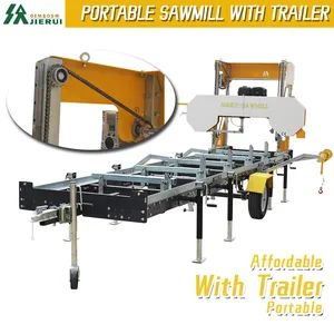 Mobile Portable Wood Sawmill Machine with Trailer Forestry Machinery - Shandong Jierui Machinery Equipment Co., Ltd. - China