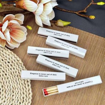 for Candle Hotel Promotional Matches Long Wooden Stick White Box with Matches High Quality Box with Customize Logo Matchbox - Sichuan Yelan International Trade Co., Ltd - China