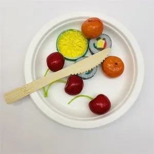 Disposable Tableware Set Round Plates with Bamboo Cutlery Set - Anhui Taicheng Paper & Plastic Technology Co., Ltd. - China