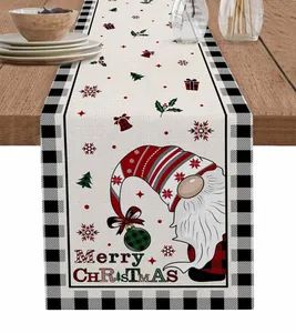 Indoor Dinner Cheap Custom Made Printed Linen Fabric Merry Christmas Ornament Table Runners - Market Union Co. Ltd. - China