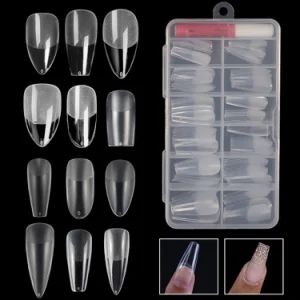 120PCS ABS Artificial Fingernails Water Wave Transparent Q620 ISO9001 1Y - Jiuya Huitong (Qingdao) International Trade Co., Ltd. - China