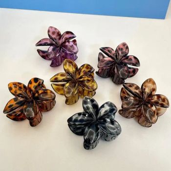 Leopard Print Egg Flower Hair Clip, Plate Hair, High-End Women's Shark Clip - Shantou Leyi Trading Company - China