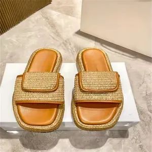 Women Shoes Luxurys Fashion Sandals Slippers Open Toe Flat Bottom Leather Summer - Quanzhou Fengze Yiqifa Trading Co., Ltd. - China