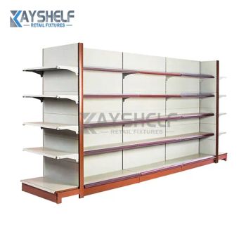 Double Side Convenience Store Fixture Display Shelf Racks Gondola Shelving - Guangzhou Kayshelf Storage Equipment Co.,Ltd - China
