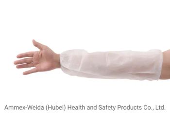 Unicolor Soft Feeling Disposable Use Non-Woven Oversleeves Disposable Anti-Dust PP Armsleeves - Ammex-Weida (Hubei) Health and Safety Products Co., Ltd. - China