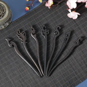 Chinese Japanese Brown Wooden Hair Sticks Chopsticks Hair Pins - Good Seller Co., Ltd. - China