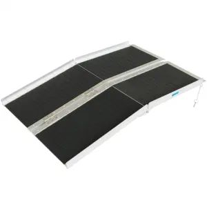 Wheelchair Ramp Aluminum 4-Fold Portable for Family Threshold Stairs Black Sand Paper - Ningbo Rongtu Machinery Co., Ltd. - China