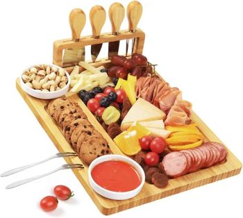 Bamboo, Multi-Functional Home, Kitchen, Cheese Set, with Cheese Knives, Bamboo Cheese Board - Nanping Zhenghe Qiaohe Industry and Trade Co., Ltd. - China
