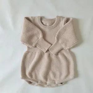 100% Cotton Knitting Baby Romper Puff Sleeves Kid Overall Infant Jumpsuits. Material 100% Cotton, 100% Organic Cotton, Texture Cotton - Chengdu Square Fonda Ltd. - China