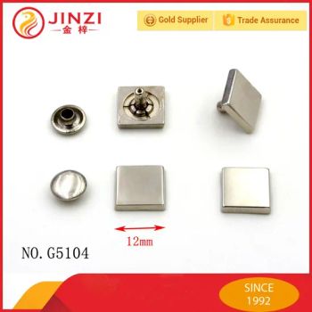 Jinzi Metal 12mm Square Head Rivet Nail Button for Clothing and Bags - Guangzhou Jinzi Metal Co., Ltd. - China