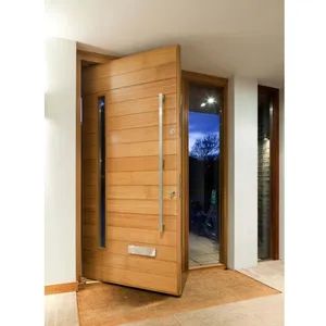Customize Melamine Solid Wood Door Design Exterior Doors Wooden Pivot Door with Long Handle - Fuzhou Winwin Building Material Co., Ltd. - China