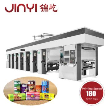 180m/Min 5-10color Auto Register Shaftless Rotogravure Printing Machine for Plastic Film Flexible Pack - Wenzhou Jinyi Machinery Co., Ltd - China
