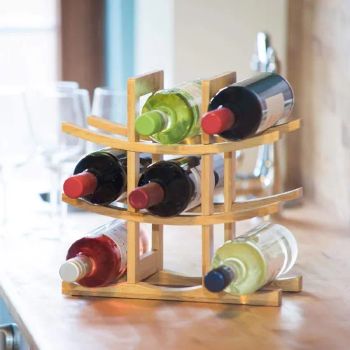 Modern Free-Standing Bamboo Wine Rack Wine Cellar Bar - Xiamen F-Orchid Technology Co., Ltd. - China