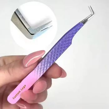 Stainless Steel Mesh Eyelash Tweezers – Precision Tool for Eyelash Extensions & Curling - D&L Sourcing Solutions Co., Ltd - China