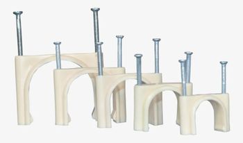 White CPVC Circle Nail Cable Clip, Packaging Size: 100 pieces/packet - Sri Bajrang Sales - India