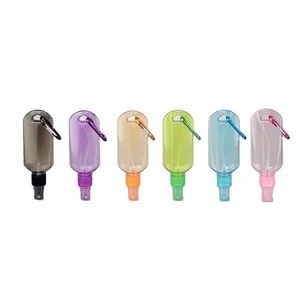 60ml Pet Plastic Leakproof Portable Hand Sanitizer Spray Bottle Keychain Holder - Ningbo Hitench Commerce Limited - China