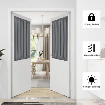 Soft Blackout French Door Curtains for Privacy, Easy Installed Door Curtains - Shaoxing City Xinlan Textile CO., LTD. - China