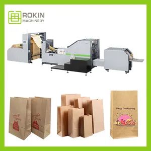 Paper Carry Bag Machine Price Paper Clothes Bag Machine Paper Flower Bag Machine Automatic Roll Bag Making Machine - Wenzhou Rokin Machinery Co., Ltd. - China