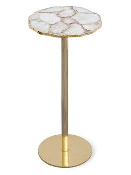 Luxury Agate Drink Table Furniture with Gold Iron Base Product Type Accent Drink Table - Metal Designers Gallery - India