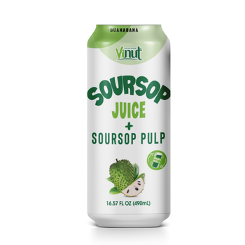 16.57 FL OZ Vinut Soursop Juice with Soursop Pulp Shelf Life 24 months Place of Origin Vietnam Certification BRC  ,  FDA  ,  FSSC22000  ,  GMP  ,  HACCP  ,  - Nam Viet F&B - Vietnam