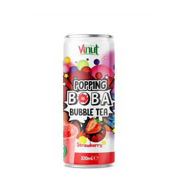 320ml Vinut Popping Boba bubble tea with Strawberry Flavor Shelf Life 24 months Place of Origin Vietnam Certification BRC  ,  FDA  ,  FSSC22000  ,  GMP  ,  HACCP  ,  - Nam Viet F&B - Vietnam