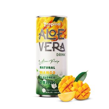Tropical Sky Aloe vera juice mix Mango juice with pulp 330ml canned - Tropical Sky Food And Beverage Co., Ltd in Viet Nam - Vietnam