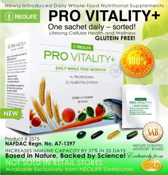 NEOLIFE Pro Vitality+ Pack Packaging Pack Gluten Free Yes Vision Support Supports Clear Vision Antioxidant Protection Vitamins C And E - ANCHORAGE LINK SERVICES LIMITED  - Nigeria