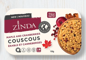 Spanish-style Couscous Maple and Cranberries 150 g - Zinda Products - Canada