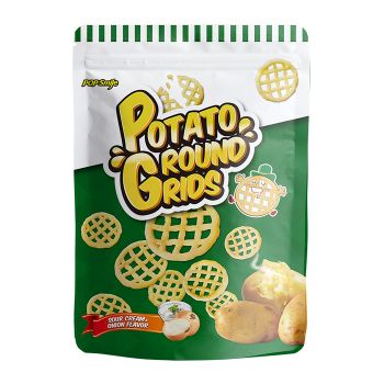 Sour Cream & Onion Flavour Potato Round Grid- 280g - Taiwan Smile Food Co., Ltd. - Taiwan