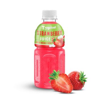 Tropical Sky Strawberry juice with Nata de coco package 320ml pet bottle x 24 pcs - Tropical Sky Food And Beverage Co., Ltd in Viet Nam - Vietnam