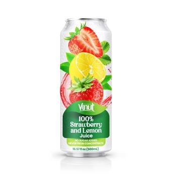 16.57 fl oz Vinut Strawberry and Lemon Juice (no sugar added) - Nam Viet F&B - Vietnam