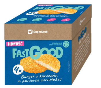 Chicken burger in cornflakes breadcrumb - SuperDrob S.A. - Poland