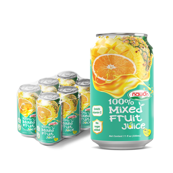 100% Mixed Juice Not From Concentrate Nawon Beverage Wholesale Supplier - 330ML Can - Nawon Food and Beverage Co, Ltd. - Vietnam