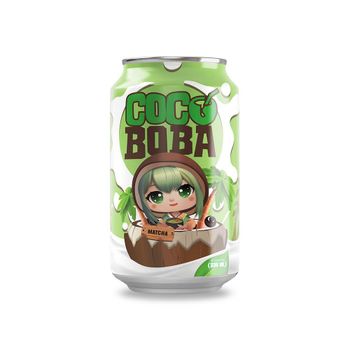 330ml Vinut Coco Boba Drink with Matcha (Coconut milk + Tea + Tapioca Pearl) – Non-GMO, Gluten Free, Lactose-Free - Nam Viet F&B - Vietnam