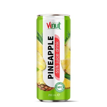 250ml Vinut 55% Pineapple Juice Drink (Not from Concentrate) Shelf Life 24 months Place of Origin Vietnam Certification BRC  ,  FDA  ,  FSSC22000  ,  GMP  ,  HACCP  ,  - Nam Viet F&B - Vietnam