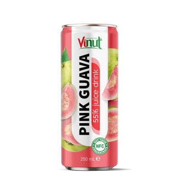250ml Vinut 55% Pink Guava Juice Drink (Not from Concentrate) - Nam Viet F&B - Vietnam